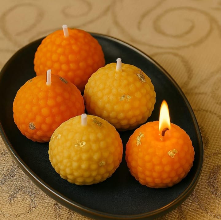 Motichoor Ladoo Dessert Candles
